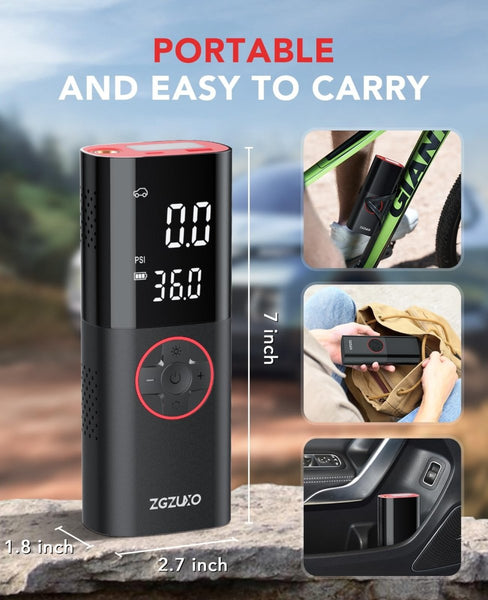 150psi Tire Inflator / Portable Air Compressor - TRIPPER ELECTRIC BIKES