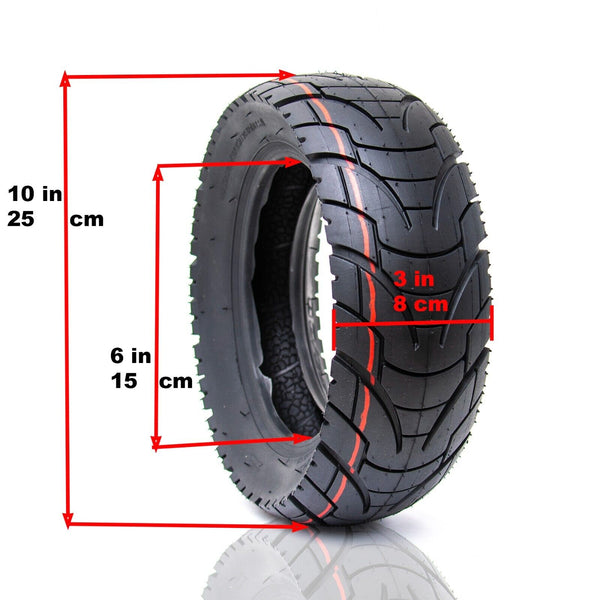 80/65-6 Tire & 10X2.5 Tube Fit 255X80 & 10X3 10 Inch Electric Scooter