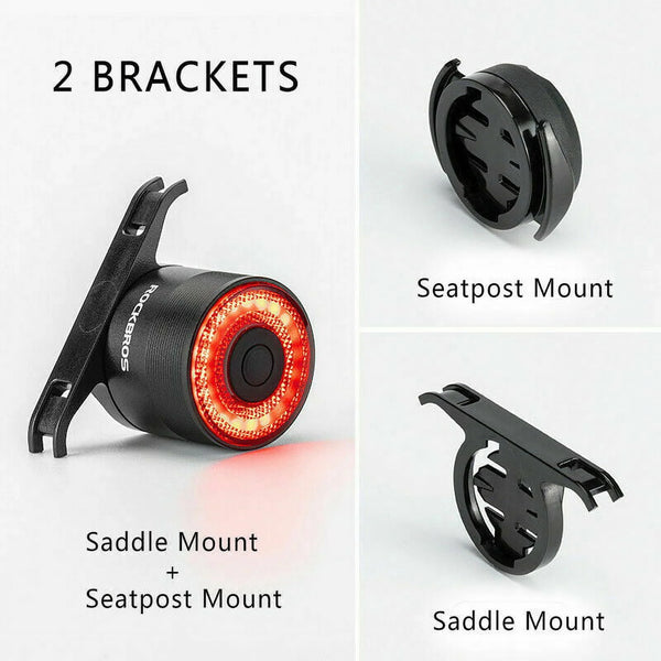 Bike Tail Light Bike Rear Light Bicycle Smart Brake Sensor Tail Light Waterproof Warning Light MTB Road Bike Night Cycling