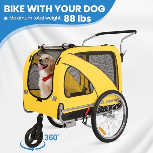 Sepnine 2 in1 Pet E-bike Trailer -68lbs with Universal Bicycle Coupler - TRIPPER ELECTRIC BIKES