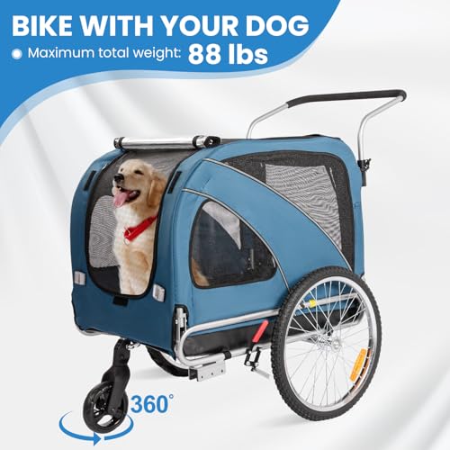 Sepnine 2 in1 Pet E-bike Trailer -68lbs with Universal Bicycle Coupler - TRIPPER ELECTRIC BIKES