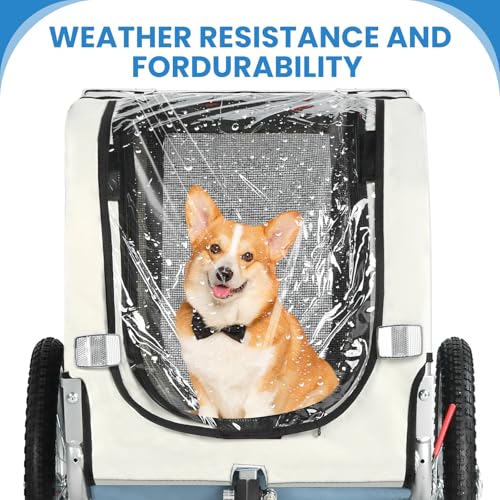 Sepnine 2 in1 Pet E-bike Trailer -68lbs with Universal Bicycle Coupler.