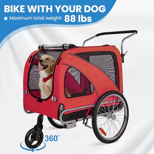 Sepnine 2 in1 Pet E-bike Trailer -68lbs with Universal Bicycle Coupler - TRIPPER ELECTRIC BIKES