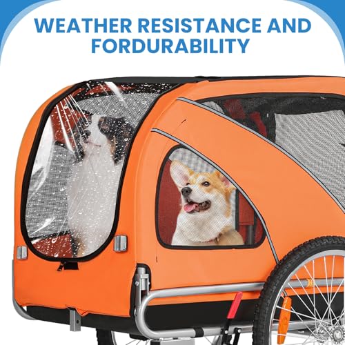 Sepnine 2 in1 Pet E-bike Trailer -68lbs with Universal Bicycle Coupler.