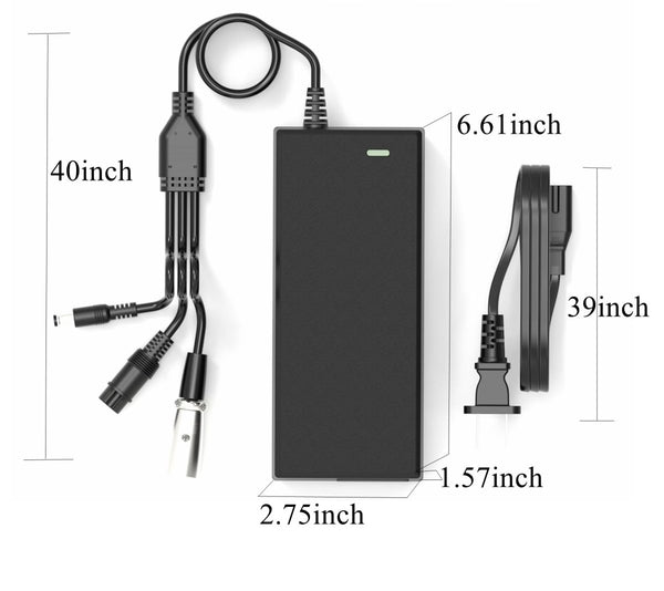 54.6V 2A Universal Electric Ebike Charger 3 Outputs - TRIPPER ELECTRIC BIKES