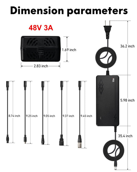 Universal 54.6V 3Amp Fast Charger ( with 6 Adapter Outputs) - TRIPPER ELECTRIC BIKES