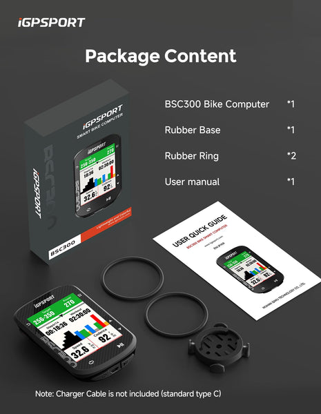 iGPSPORT BSC300 Bike Computer, Offline MAP Navigation - TRIPPER ELECTRIC BIKES