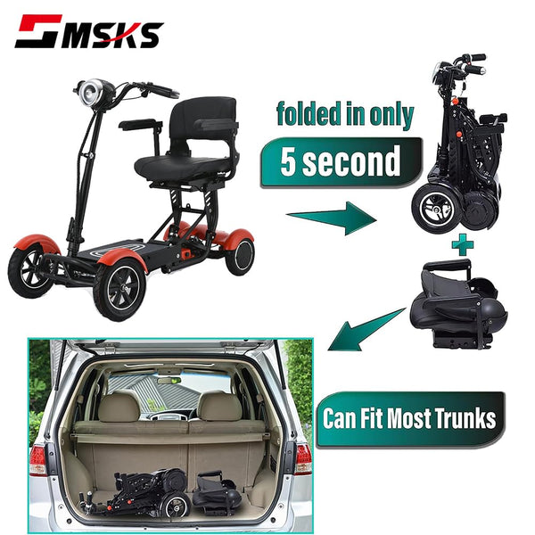 Tripper Electric Golf cart Scooter, Folding Four-Wheel Mobility Scooter 36V Powerful Dual Drive - TRIPPER ELECTRIC BIKES