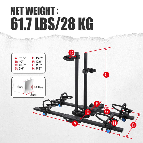 Young Electric 200 lbs Hitch - 2 Bike Rack.