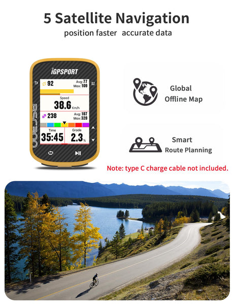 iGPSPORT BSC300 Bike Computer, Offline MAP Navigation - TRIPPER ELECTRIC BIKES