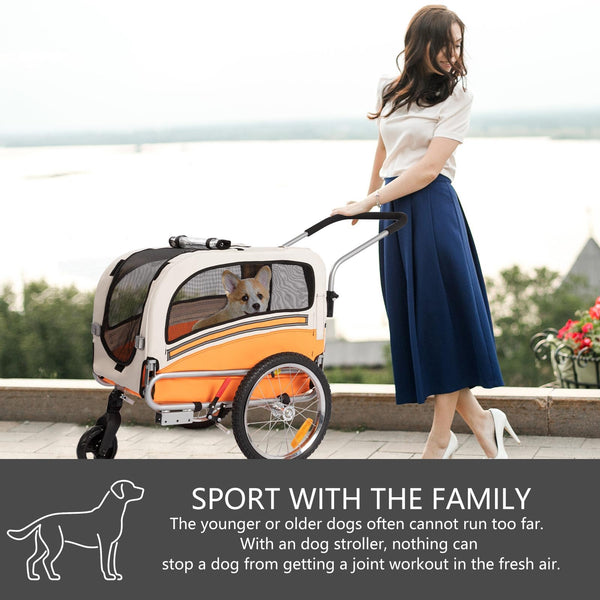 Sepnine 2 in1 Pet E-bike Trailer -68lbs with Universal Bicycle Coupler - TRIPPER ELECTRIC BIKES