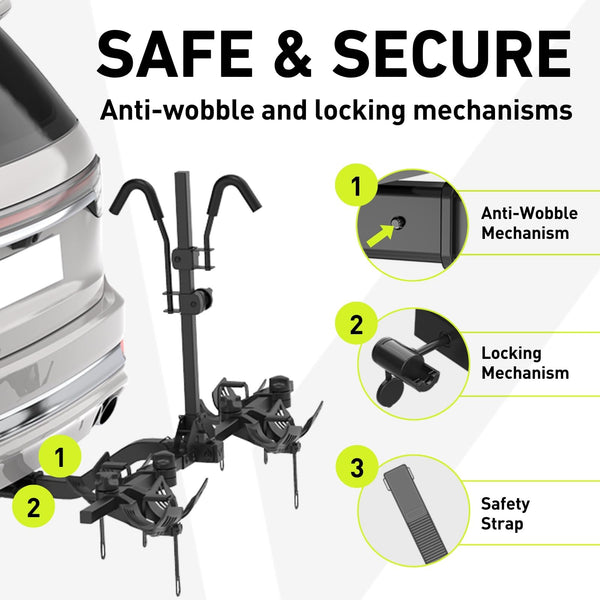 Vibrelli Electric Bike Hitch Rack - 130lbs.