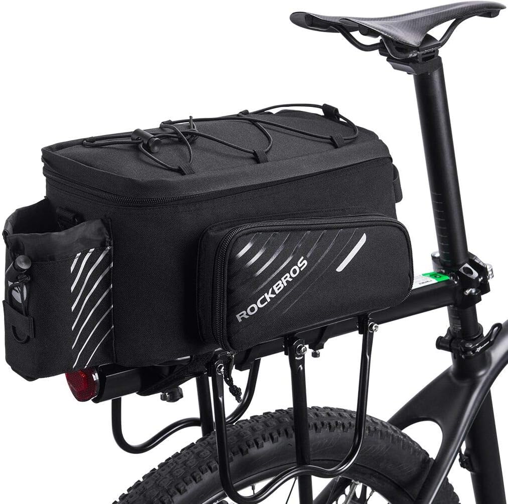 bicycle trunk bag rain cover ROCKBROS Bike Rack Bag 13L / 3 Gallon With Rain Cover – TRIPPER ELECTRIC BIKES