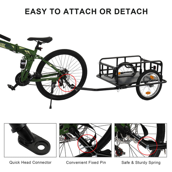 PEXMOR Foldable Bike Cargo Trailer with Universal Bike Hitch - TRIPPER ELECTRIC BIKES