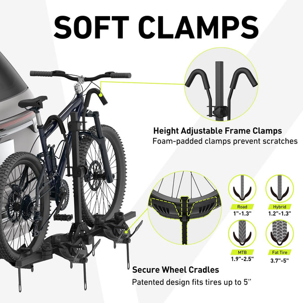 Vibrelli Electric Bike Hitch Rack - 130lbs.
