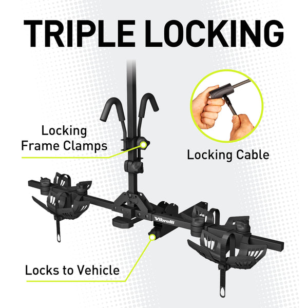 Vibrelli Electric Bike Hitch Rack - 130lbs.