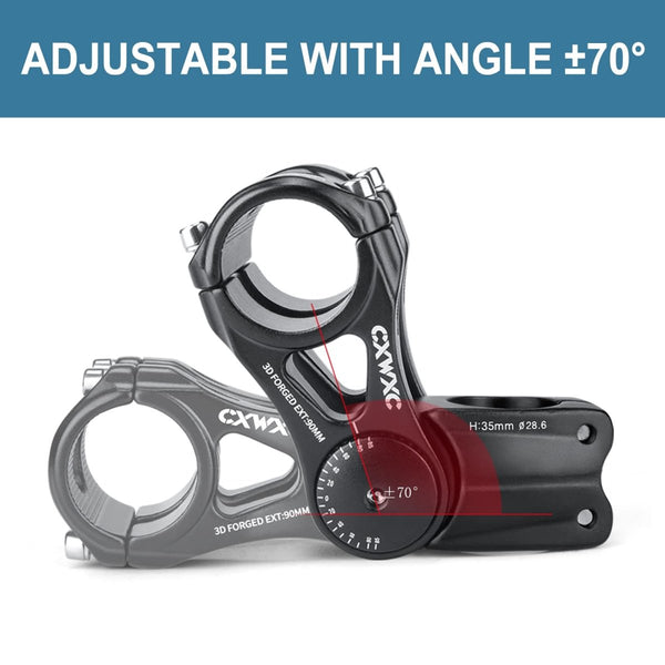CXW Adjustable E - MTB Stem 31.8mm 85 Degree - TRIPPER ELECTRIC BIKES