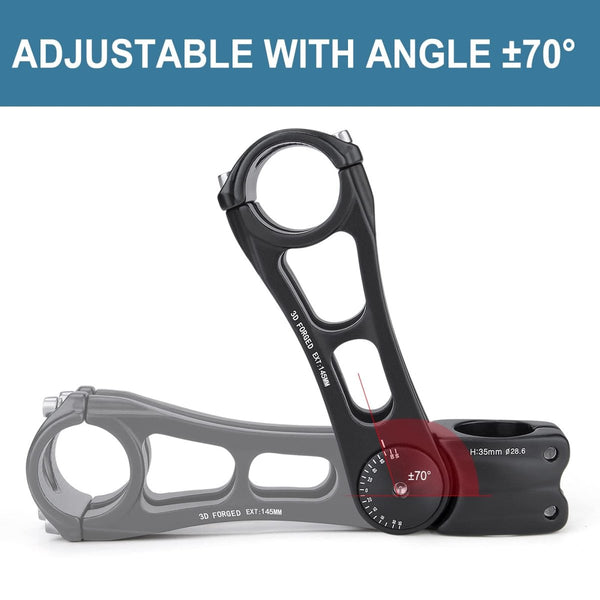 CXW Adjustable E - MTB Stem 31.8mm 85 Degree - TRIPPER ELECTRIC BIKES