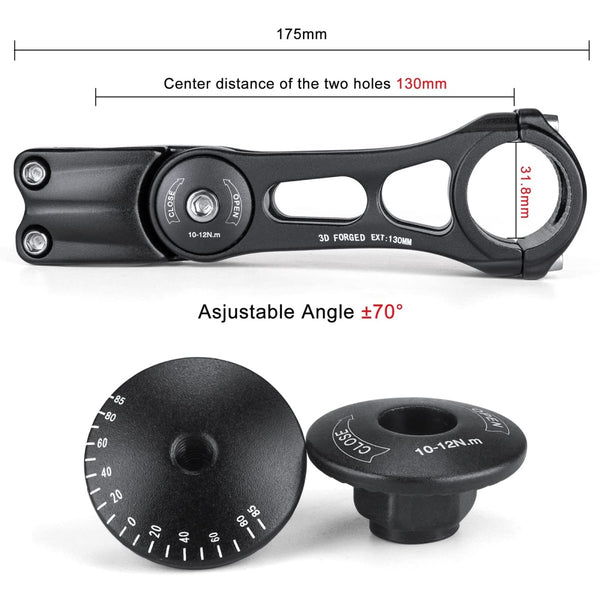 CXW Adjustable E - MTB Stem 31.8mm 85 Degree - TRIPPER ELECTRIC BIKES