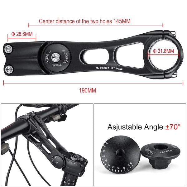 CXW Adjustable E - MTB Stem 31.8mm 85 Degree - TRIPPER ELECTRIC BIKES