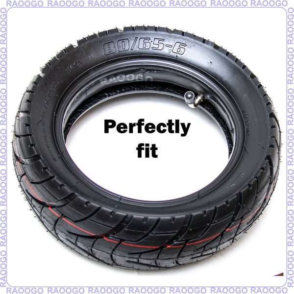 80/65-6 Tire & 10X2.5 Tube Fit 255X80 & 10X3 10 Inch Electric Scooter