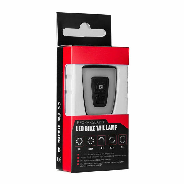 Bike Tail Light Rear Light USB Rechargeable Waterproof Night Warning Hemlet Taillight