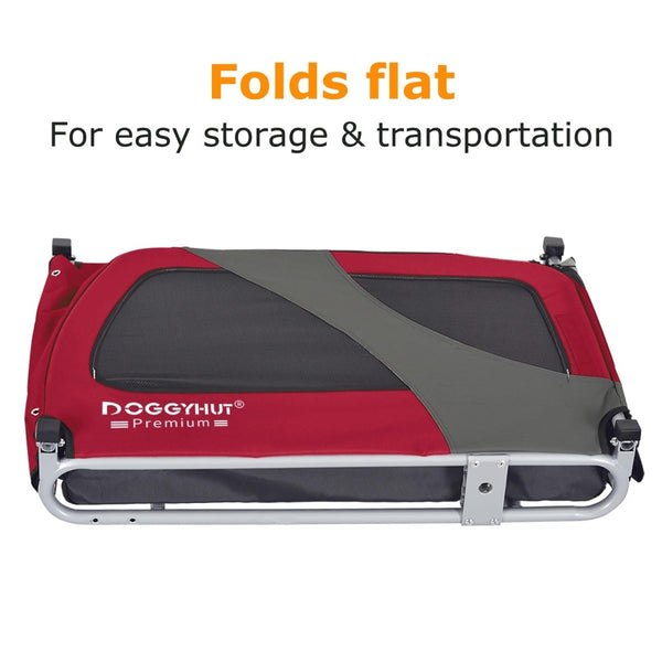 DOGGYHUT® Premium XL Pet Bike Trailer - 100lbs Capacity - TRIPPER ELECTRIC BIKES