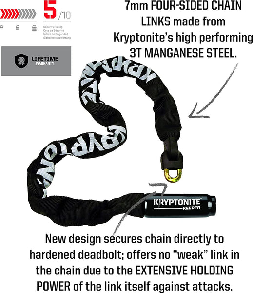 Kryptonite Keeper 785 Chain Bike Lock, 33.5-Inch.