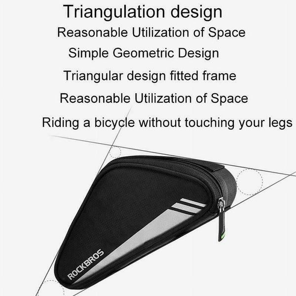 Bike Frame Bag Triangle Bag Reflective Rainproof 0.7L