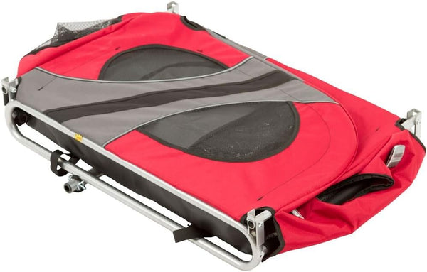 Lucky Dog Red Pull-Behind Dog Bicycle Trailer Pet Carrier