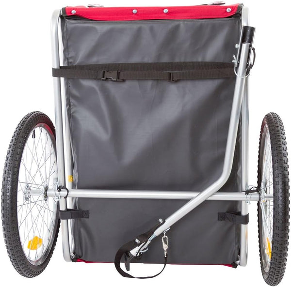 Lucky Dog Red Pull-Behind Dog Bicycle Trailer Pet Carrier