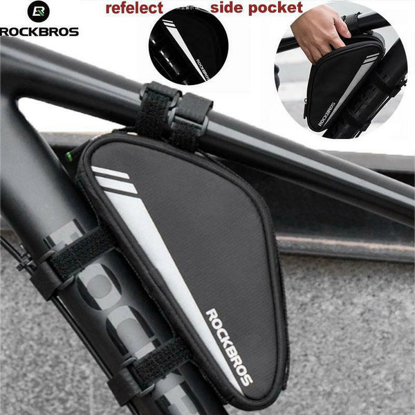 Bike Frame Bag Triangle Bag Reflective Rainproof 0.7L