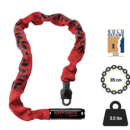 Kryptonite Keeper 785 Bike Chain Lock, 2.8 Feet Long Heavy Duty Anti-Theft Bicycle Chain Lock with Keys for Bike, Motorcycle, Scooter, Bicycle, Door, Gate, Fence - TRIPPER ELECTRIC BIKES