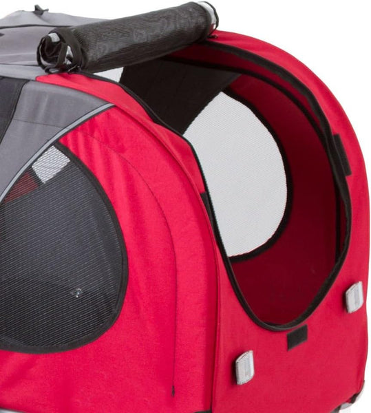 Lucky Dog Red Pull-Behind Dog Bicycle Trailer Pet Carrier