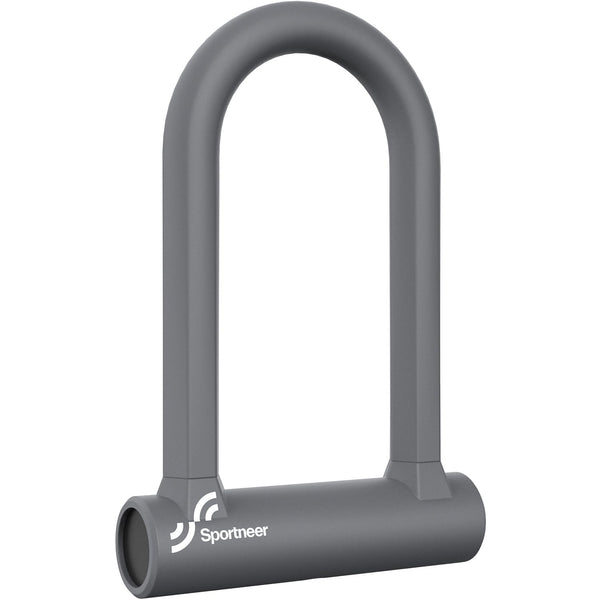 Sportneer Bike Lock: Heavy Duty Anti Theft Bike U Lock with 5ft Security Steel Cable - 17mm Shackle Bicycle U-Locks with 2 Keys & Mounting Bracket for Road Mountain Bike, Size 7.76''x5.02'', 1.64lb
