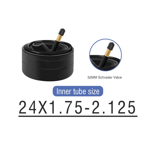 24x1.75 Bike Tires 24 Inch Foldable Replacement Bike Tire SuitPuncture Resistant All-Terrain Mountain/Road Bicycle Tires - Compatible with 24X1.75/24X1.95 Hybrid Commuter Bikes