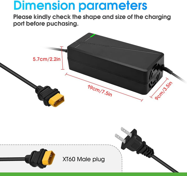 84V5A Fast Charger for 72V Lithium Battery (XT60 Male-Plug)