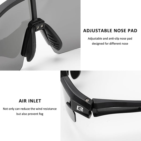 ROCKBROS Polarized Sunglasses for Men Women UV Protection Cycling Sunglasses Sport Glasses