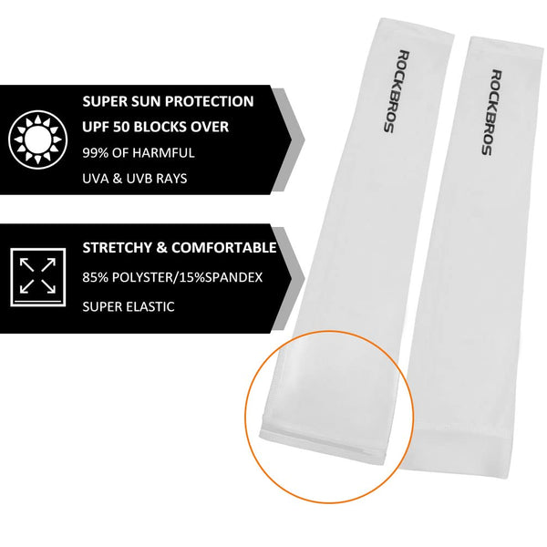 ROCKBROS Sun Protection Arm Sleeves Cooling Running Golf Fishing Cycling Arm Sleeves