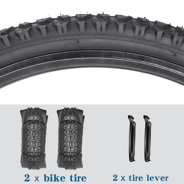 2 Pack 24" / 26"x 2.125" Bike Tire Folding Mountain Bike Replacement Bicycle Tire