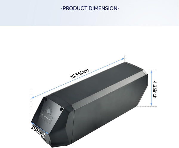 390mm Reention Dorado Replacement Battery Pack 48V 20Ah Fit for Aventon pace 500,Eahora AM100/AM200,Rambo 750XP Krusader,Pedego Element V1