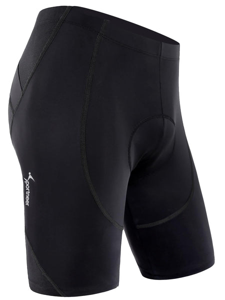Sportneer Padded Bike Shorts for Men - 4D Padding Mens Bicycle Cycling Biking Clothing Shorts, Breathable and Absorbent
