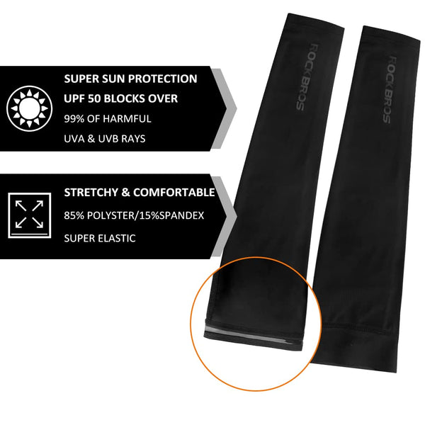 ROCKBROS Sun Protection Arm Sleeves Cooling Running Golf Fishing Cycling Arm Sleeves