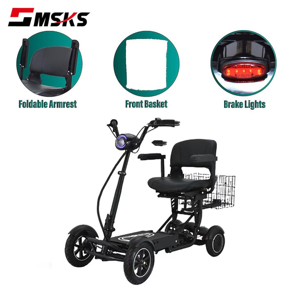 Tripper Electric Golf cart Scooter, Folding Four-Wheel Mobility Scooter 36V Powerful Dual Drive - TRIPPER ELECTRIC BIKES