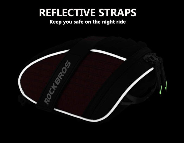 ROCKBROS Bike Seat Bag, Bicycle Saddle Bag Under Seat 3D Shell Cycling Seat Pack for Mountain Road Bikes Black