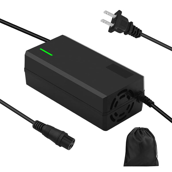54.6V 3A / 5A Super Fast Charger for 48V Lithium Battery,No Adapter,7 Types of Plugs to Choose from, More Secure.Compatible with Most Plugs. with Cooling System (Cannon/XLR plug-3A)