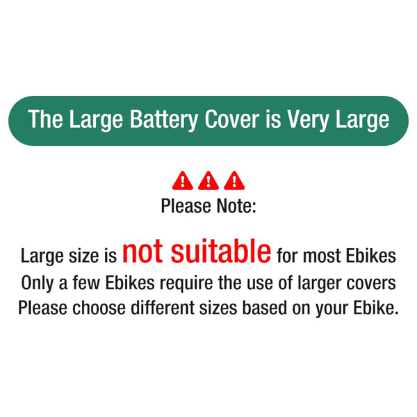 2P-Standard / 1P-Large Size EBike Battery Cover Waterproof, Bicycle Frame Battery Protector Cover