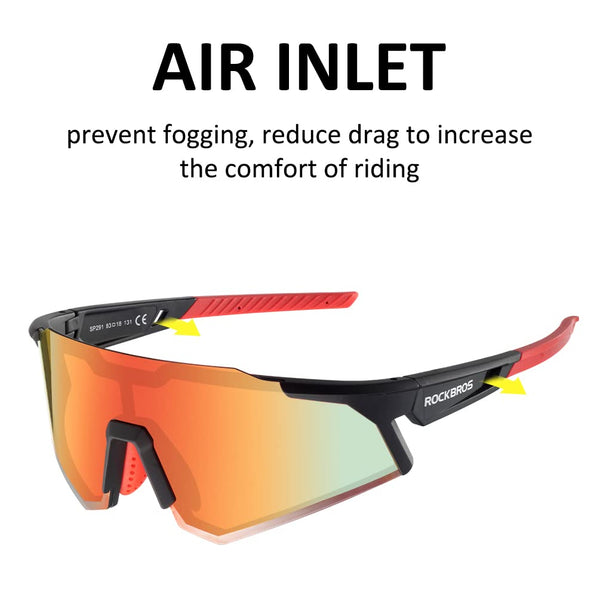 ROCKBROS Polarized Sunglasses for Men Women UV Protection Cycling Sunglasses Sport Glasses
