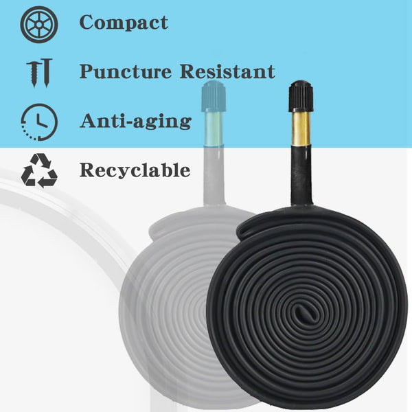 6 Pack 700c Bike Tire Tube 700 x 23c 25c 28c 30c 32c 35c 38c 40c 42c Road Bike Tubes 700C Inner Tube 48mm Presta Valve Butyl Rubber Bicycle Tube and Tire Levers