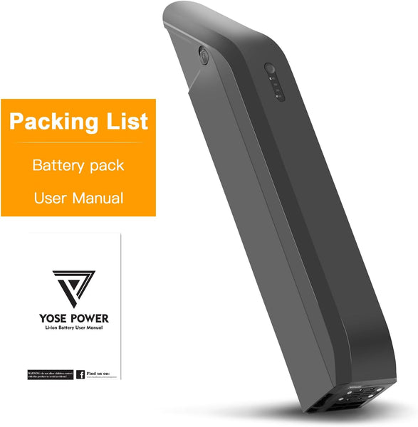 YS YOSE POWER 48V 17.5Ah for Himiway Cruiser Battery Replacement Electric Bike Battery 48V Compatible with D3 D3 ST E-Bikes Electric Bicycle Batteries